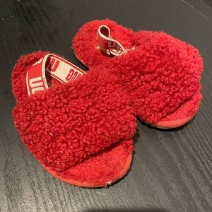 Red Toddler Ugg Slippers size 6C